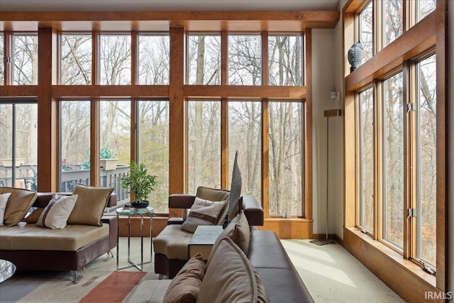 sunroom with plenty of natural light