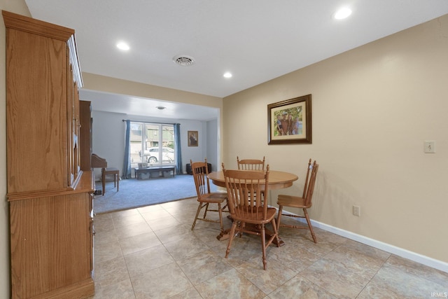 view of dining area