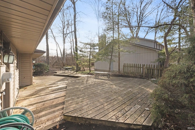 view of wooden deck