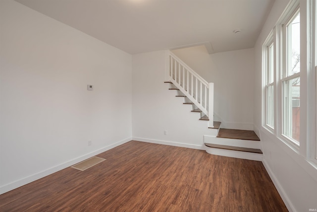 interior space with hardwood / wood-style floors