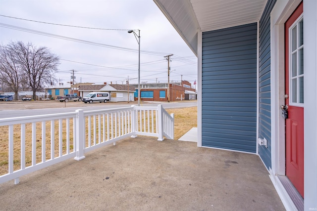 view of patio featuring covered porch