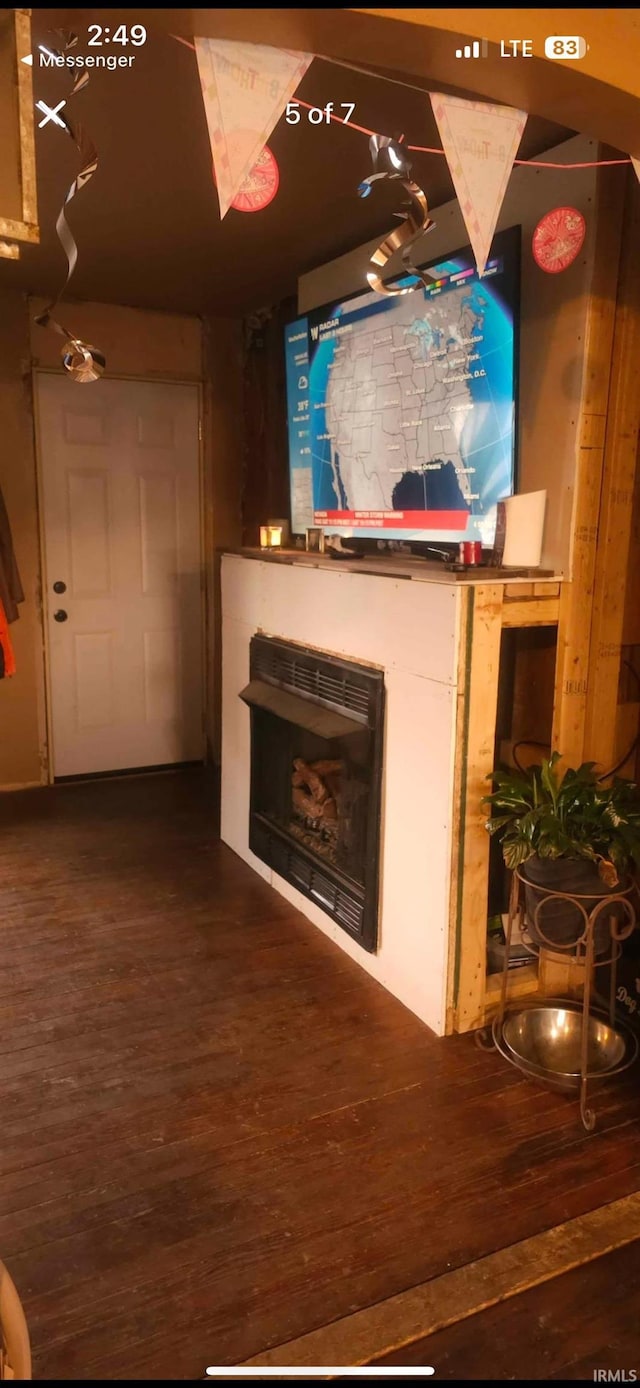 interior space featuring dark hardwood / wood-style flooring