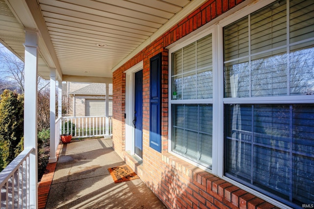 view of patio with covered porch