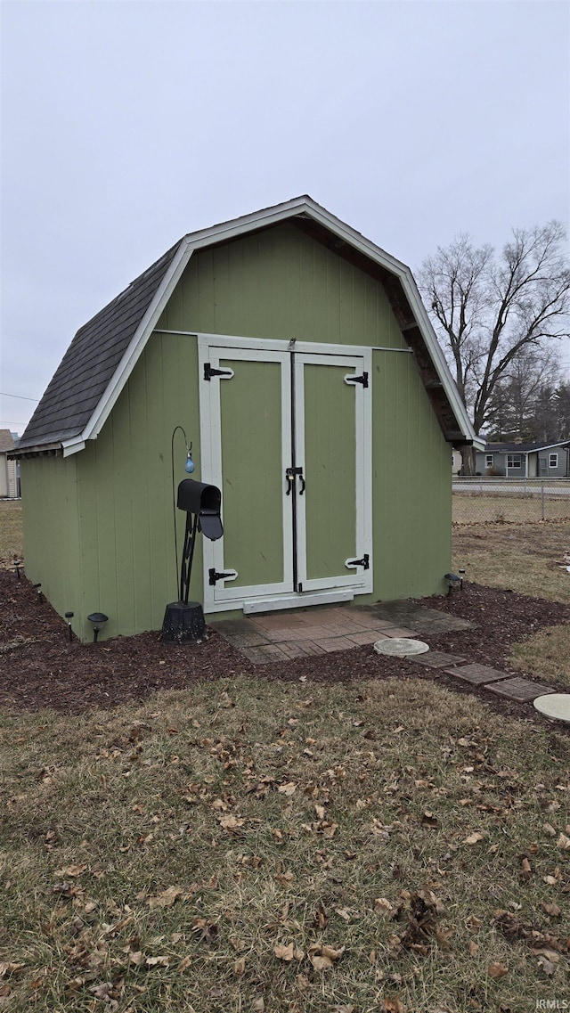 view of shed