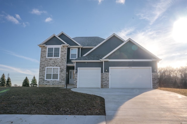 craftsman-style house featuring a garage