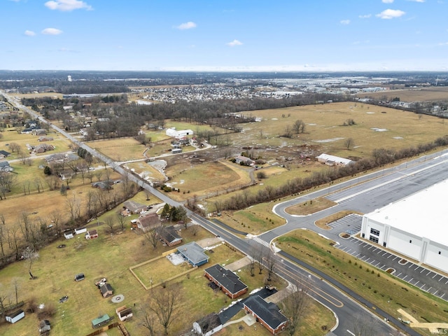 drone / aerial view with a rural view