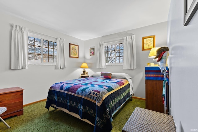 view of carpeted bedroom