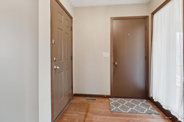 entryway featuring hardwood / wood-style floors