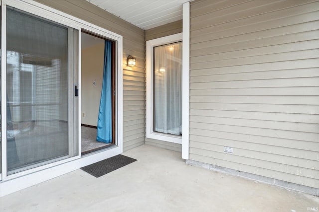 view of doorway to property