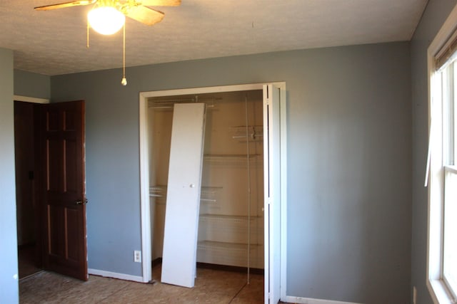 unfurnished bedroom with a closet