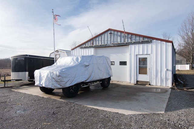 view of outdoor structure featuring a garage