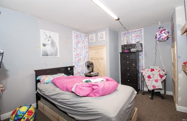 bedroom featuring carpet