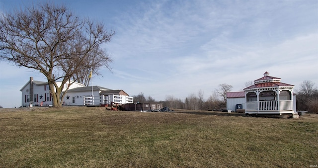 view of yard featuring a gazebo