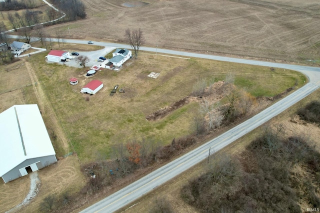 drone / aerial view featuring a rural view