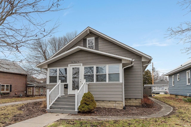 view of bungalow-style home