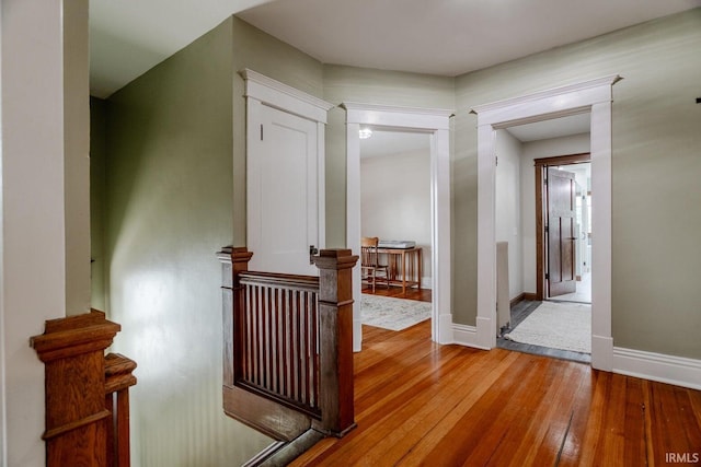 hall featuring hardwood / wood-style floors