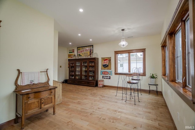 interior space featuring light hardwood / wood-style floors