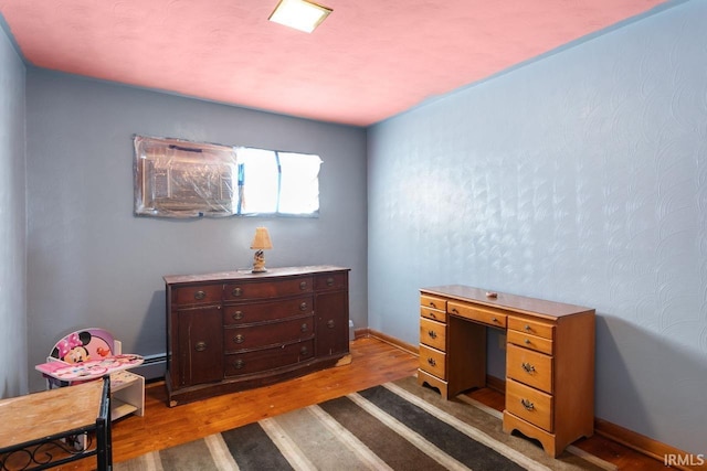 office featuring light hardwood / wood-style floors