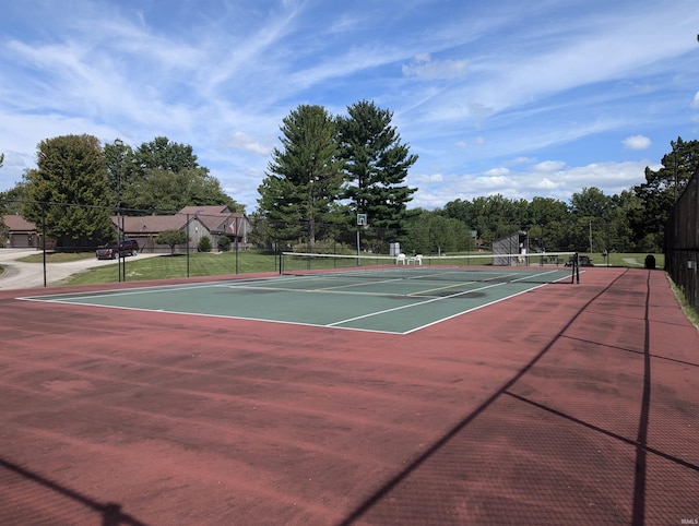 view of tennis court