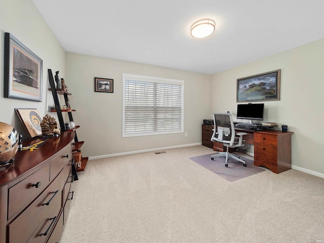 view of carpeted office