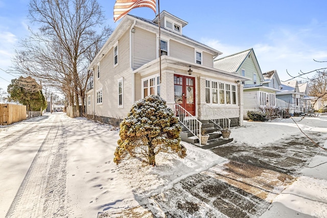 view of front of home