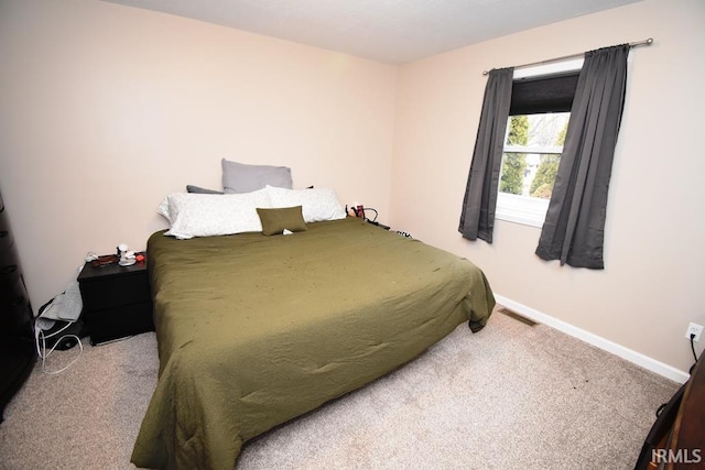 view of carpeted bedroom