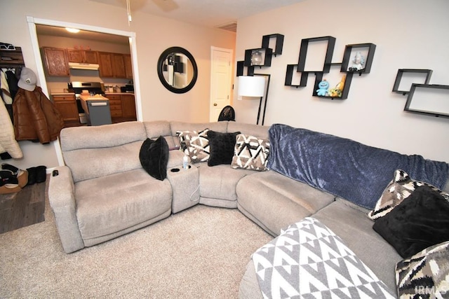 view of carpeted living room