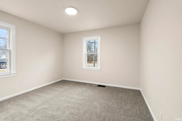 view of carpeted empty room