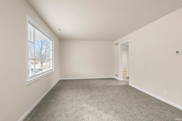 view of carpeted spare room