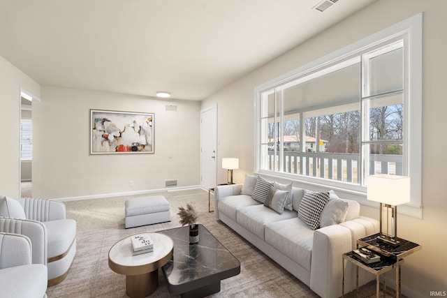 view of carpeted living room