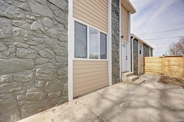 view of home's exterior featuring a patio area