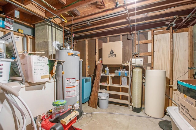 utilities featuring gas water heater