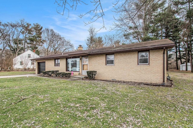 ranch-style house with a front yard