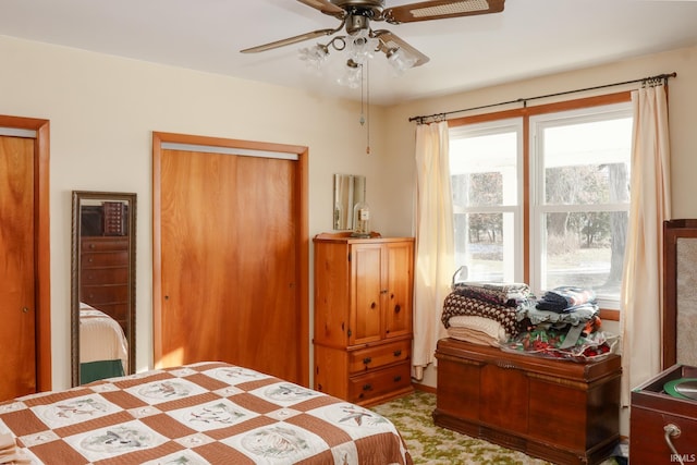 bedroom with ceiling fan