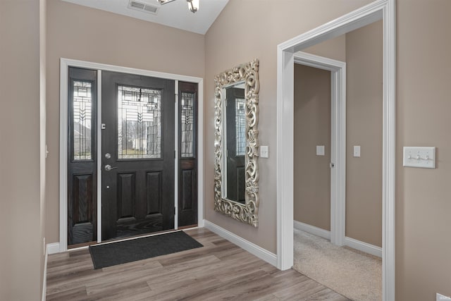 entryway featuring light hardwood / wood-style floors