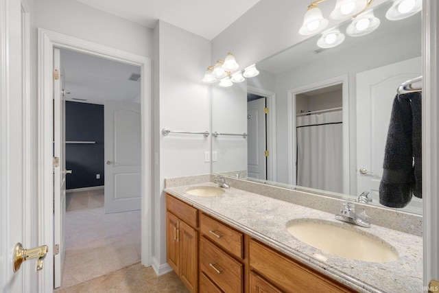 bathroom featuring vanity