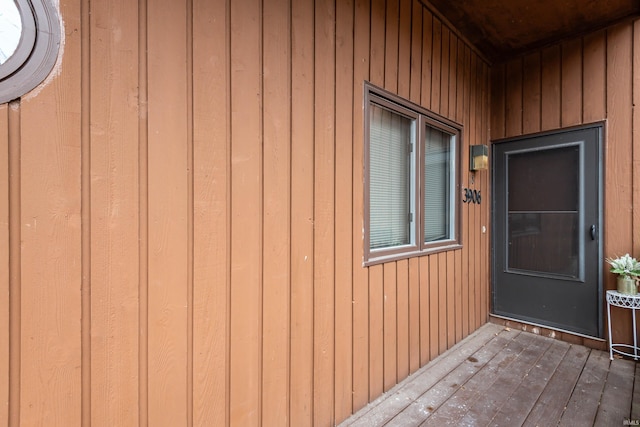 view of doorway to property