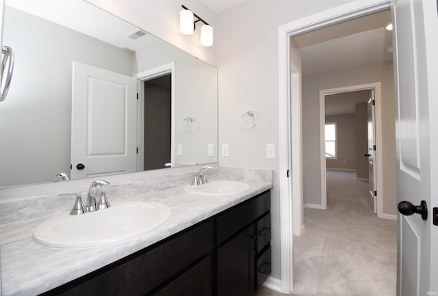 bathroom with vanity