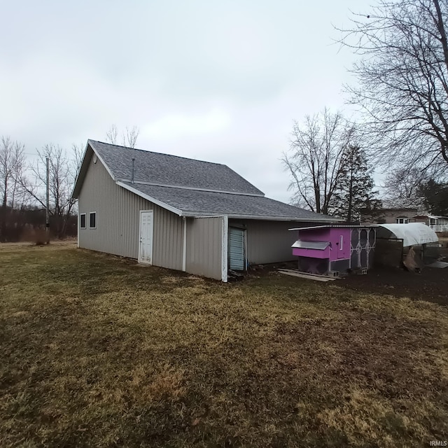 exterior space with a lawn