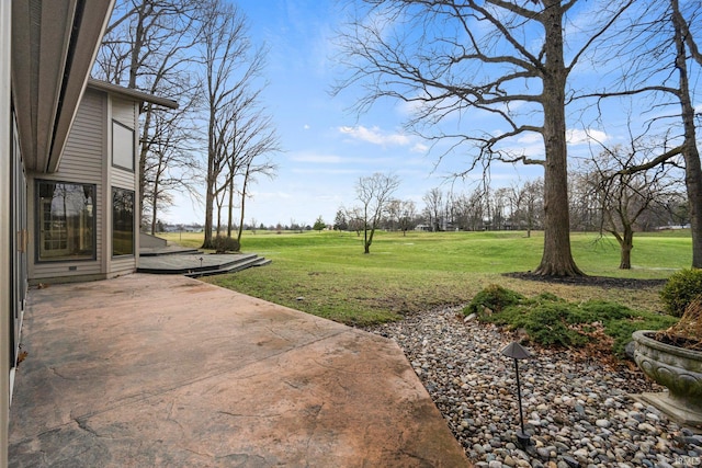 view of yard featuring a patio area