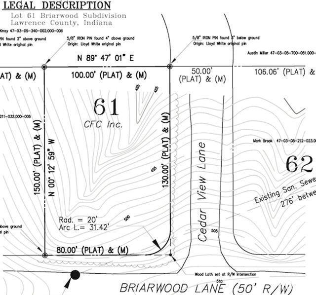 Briarwood Ln Unit 61, Springville IN, 47462 land for sale