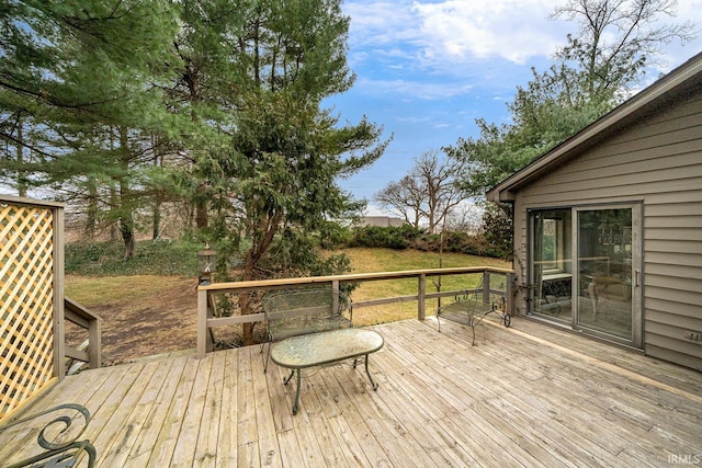 view of wooden deck