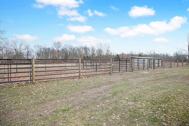 view of yard featuring a rural view