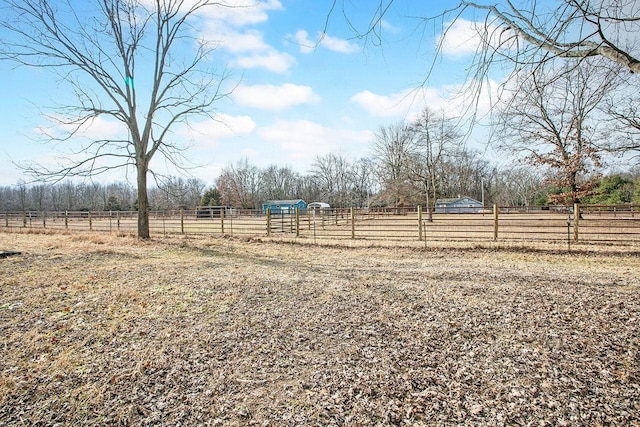 view of yard featuring a rural view