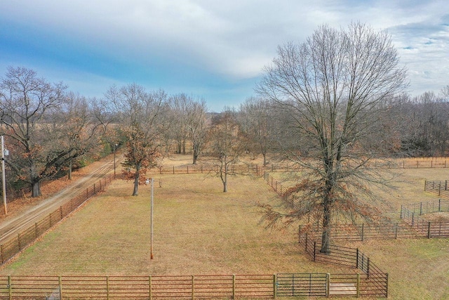 view of yard featuring a rural view