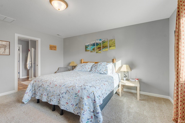 view of carpeted bedroom