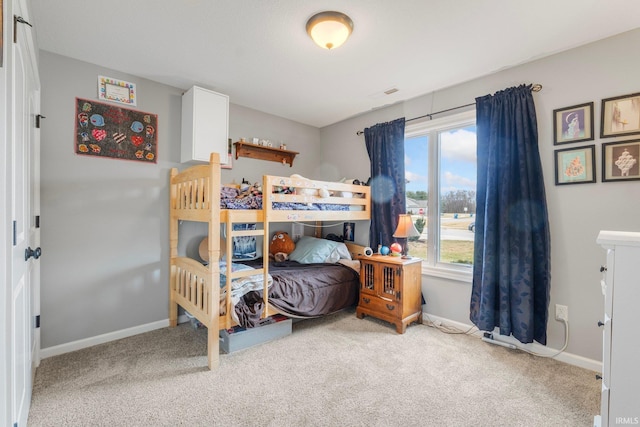 view of carpeted bedroom