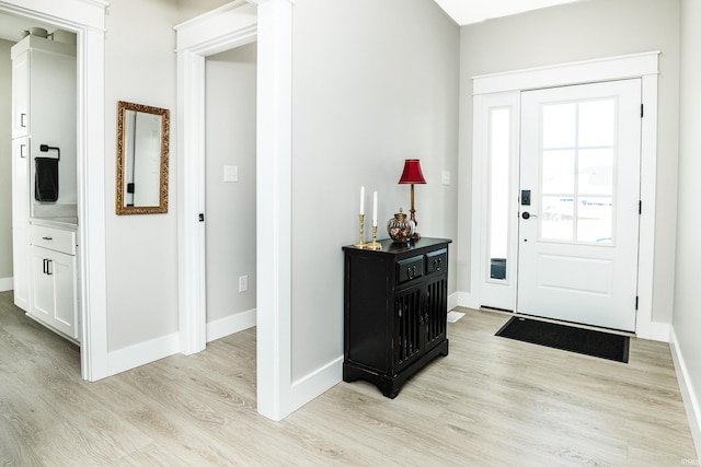 entrance foyer featuring light hardwood / wood-style flooring