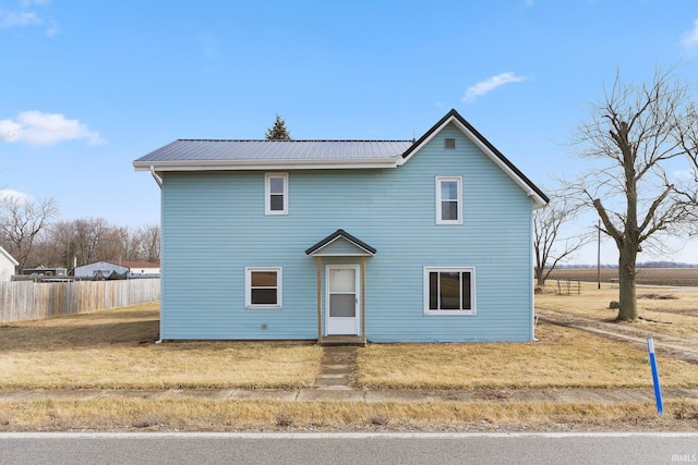 front of property with a front yard