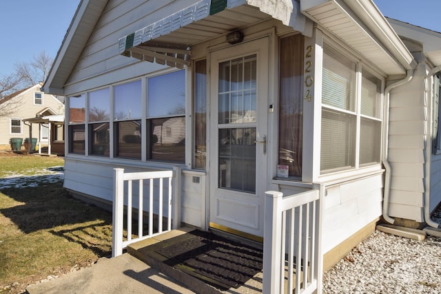 view of doorway to property